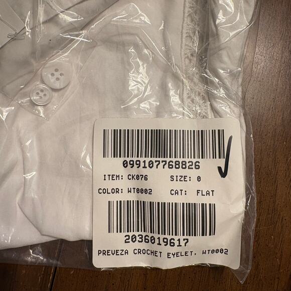 J.Crew Gamine Eyelet Trim Top 0 White NWT Shirt Blouse Resort Boho CK076 J.Crew - Picture 8 of 8